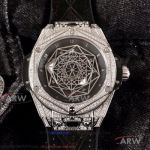 Perfect Replica Swiss Grade Hublot Big Bang Unico SANG BLEU Diamond Case 45mm Watch 415.NX.1112.VR.MXM16